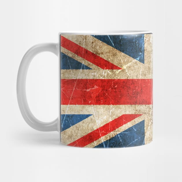 Vintage Aged and Scratched British Flag by jeffbartels